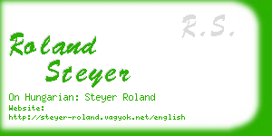 roland steyer business card